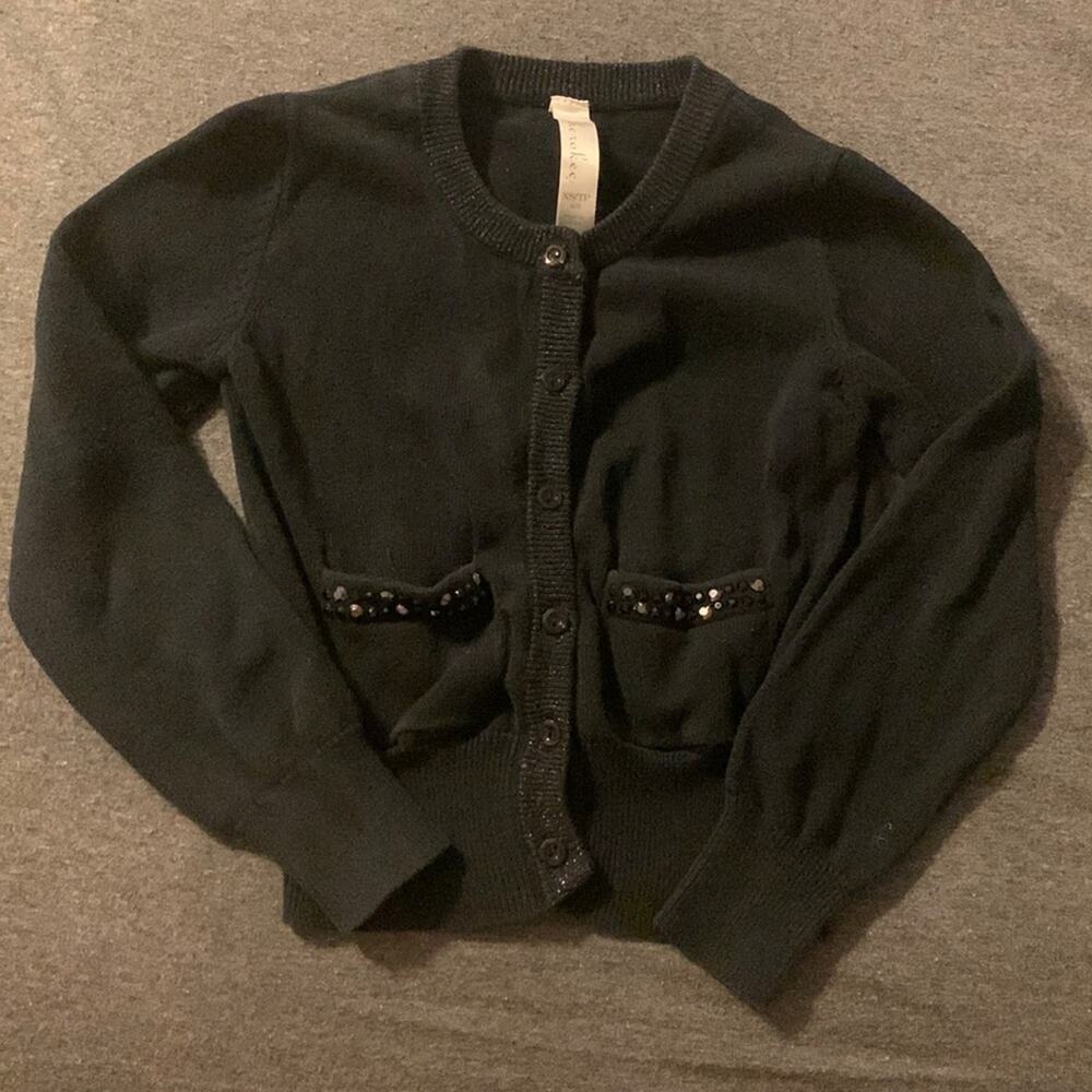 Cherokee Girls Cardigan Sweater‎ Black Size XS (4/5)